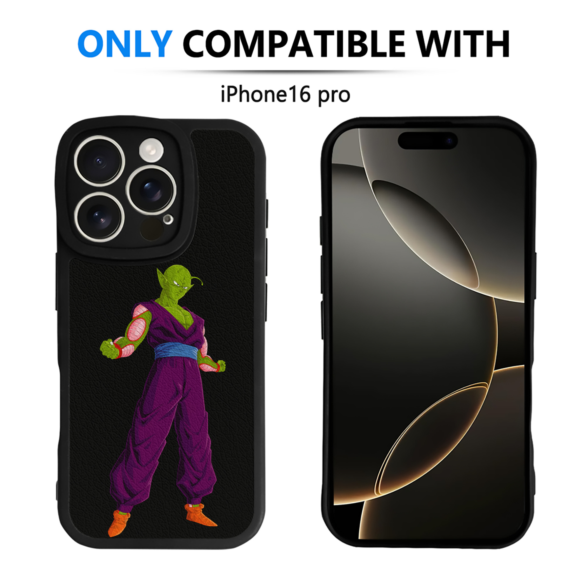 （画像用） ドラゴンボール ピッコロ DRAGON BALL Piccolo 【iPhone 16シリーズ対応】シリコンスマホケース（レザー調） 材質：シリコン